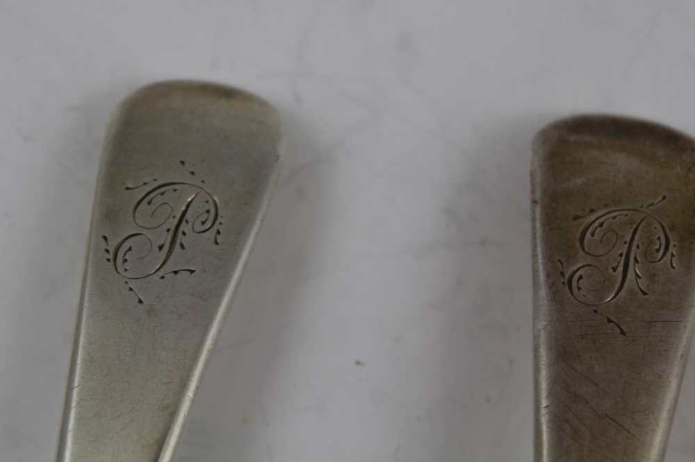 CHRISTOPHER & THOMAS WILKES BARKER A GEORGE III SILVER TABLE SPOON OF HANOVERIAN DESIGN, monogrammed - Image 2 of 4