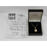 A 9CT GOLD LOCKET diamond set, on a 9ct gold chain total weight; 7g
