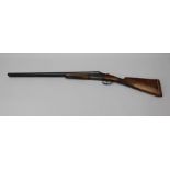 FELIX SARASOUFTA A 12 BORE SIDE BY SIDE BOXLOCK EJECTOR SHOTGUN, No.59427, barrels 28", stock 14.5",