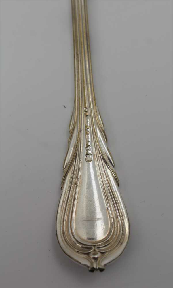 A PART CANTEEN OF LATE 19TH CENTURY LILY PATTERN, SILVER PLATED CUTLERY, 60 pieces - Image 2 of 4