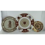 A 19TH CENTURY POTTERY COMMEMORATIVE PLATE, sepia transfer decoration, "Railway Jubilee