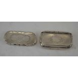 FREDERICK MARSON A 19TH CENTURY SILVER SNUFF BOX, chased decoration, serpentine form, the cover