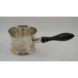 M C HERSEY & SON LTD A GEORGIAN DESIGN SILVER BRANDY SAUCEPAN with pouring lip, fitted side