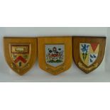 A COLLECTION OF THREE HERALDIC SHIELDS, to include "Institute of Directors", 18cm x 15cm (3)