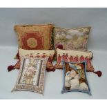 A COLLECTION OF TAPESTRY EFFECT SCATTER CUSHIONS
