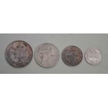 A SET OF FOUR SILVER MAUNDY COINS, 1895