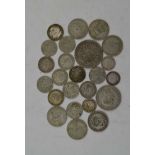 A COLLECTION OF UK SILVER (.500) COINAGE, dating from 1920 - 1946