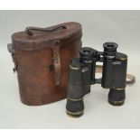 A PAIR OF AITCHISON BINOCULARS "The Levista", in original leather case