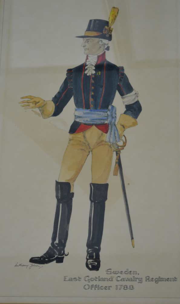 ANTHONY JOHN "European Military Uniform Studies", a collection of seven watercolour paintings of the - Image 4 of 7