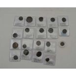 A COLLECTION OF ROMAN BRONZE COINS from the occupation period of Britain, including Claudius,