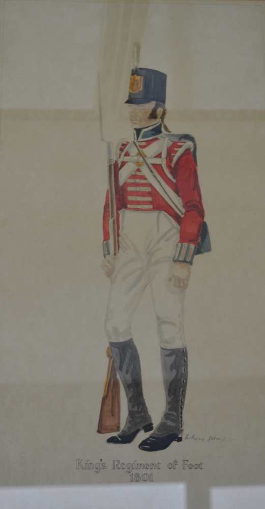 ANTHONY JOHN "European Military Uniform Studies", a collection of seven watercolour paintings of the - Image 5 of 7