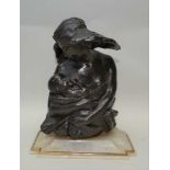 AN EARLY 20TH CENTURY BRONZED SCULPTURE OF A YOUNG WOMAN "The Queen of Dreams", by Lucy Gwendoline