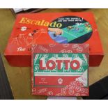 AN ORIGINAL BOXED CHAD VALLEY ESCOLADO together with a boxed Lotto game