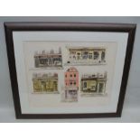 ALBANY WISEMAN A limited edition coloured lithograph 'Charlotte Place' London 1974 (one copy with