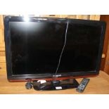A PHILLIPS FLAT SCREEN TELEVISION with remote control