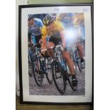 A LIMITED EDITION SIGNED PHOTOGRAPH OF LANCE ARMSTRONG