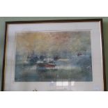 ROB PIERCY SIGNED LIMITED EDITION, titled 'Return of the Fleet to Brittany', signed, titled &