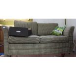 A MODERN GREEN TRELLIS EFFECT UPHOLSTERED SOFABED maker Wesley Barrel