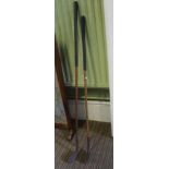 TWO VINTAGE HICKORY SHAFTED GOLF CLUBS