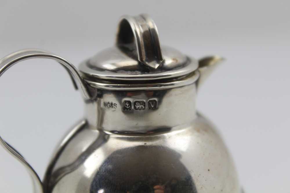 HILLIARD & THOMASON A LATE 19TH CENTURY SILVER CREAM JUG of wrythen form, with beaded handle, gilded - Image 5 of 5