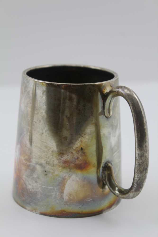 A GEORGIAN DESIGN SILVER SUGAR CASTER, of baluster form, Chester 1912, 15cm high, together with A - Image 3 of 6