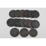 A QUANTITY OF BRITISH HALFPENNY COINS FROM 1717 TO 1774