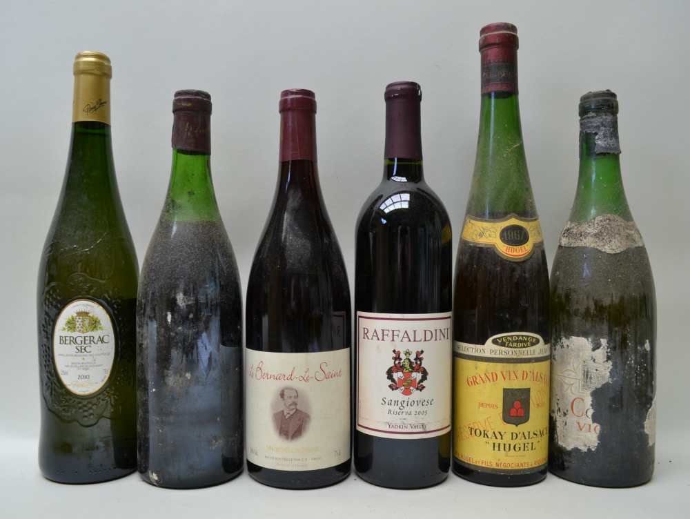 TOKAY VENDAGE TARDIVE 1967, Hugel, 1 bottle RAFFALDINI SANGIOVESE 2005, 1 bottle BERGERAC SEC