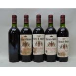 CHATEAU DE MONTURON 1980, Saint Emilion grand cru for Jean Bernard Saby, 5 bottles