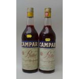 CAMPARI BITTERS, labelled "not less than 26 fl.oz", reverse label describing "How to Make the