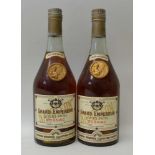 NAPOLEON GRAND EMPEREUR QUALITE SACRE COGNAC, Etienne Gasqueton, 40 degrees proof, 2 x 24 fl.oz.