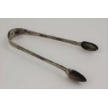 A WILLIAM IV PAIR OF SILVER SUGAR TONGS, London 1834, weight; 37g