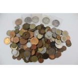 A QUANTITY OF ENGLISH, IRISH & FOREIGN COINS, to include; 1817, 1820, 1891, and 1909 half-crowns