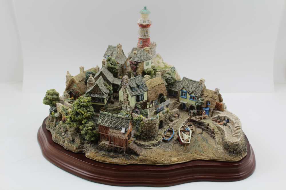 A "LILLIPUT LANE" LIMITED EDITION (3000) "Out of the Storm", cast and painted resin coastal