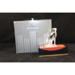 SWAROVSKI SILVER CRYSTAL "PANTHER", seated, 10cm high, in original box