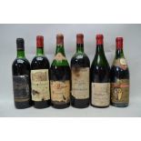 SIX BOTTLES OF MIXED FRENCH WINE FROM THE 50s / 60s and 70s