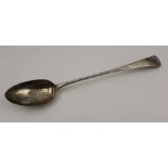 A GEORGE III SILVER BASTING SPOON, of Hanoverian design, monogrammed "C", London 1798, 99g