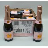 VEUVE CLICQUOT ROSE NV Rose Brut Champagne, 12 x half bottles in o.c.