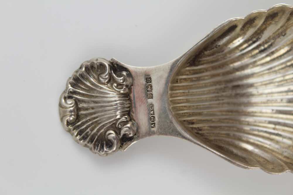 A. MARSTON & CO. A SILVER TEA CADDY SPOON, scallop design terminal and bowl, Birmingham 1969, - Image 3 of 3