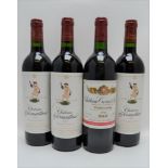 FOUR BOTTLES OF MIXED PAUILLAC; Chateau D'Armailhac 2002 x 2 bottles Chateau D'Armailhac 2001 x 1