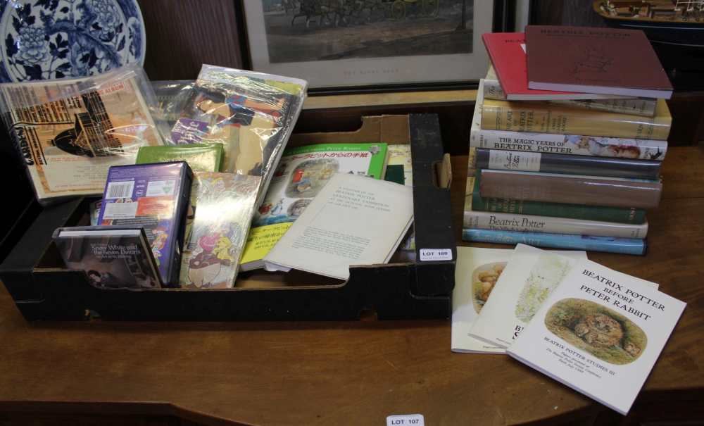 A SELECTION OF BOOKS VARIOUS ON BEATRIX POTTER, together with Snow White collectables and the art of