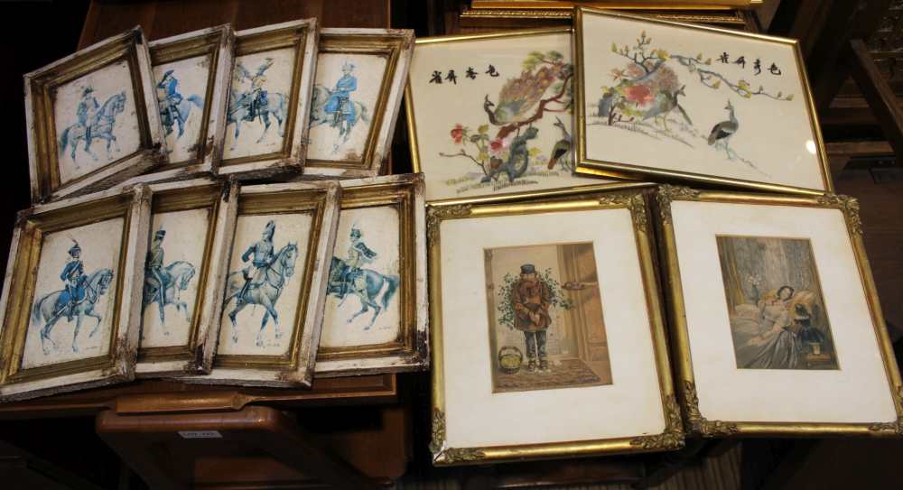 A BOX FULL OF DECORATIVE PICTURES & PRINTS