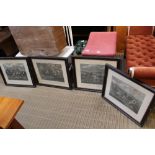 A SET OF FOUR SPORTING ENGRAVINGS, titled "The First Steeplechase on Record", after the original