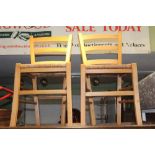 FOUR MODERN BAR BACK BEECHWOOD KITCHEN CHAIRS with rush seats