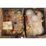 TWO BOXES OF DOMESTIC & COLLECTABLE GLASSWARES VARIOUS
