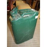 A BRITISH RACING GREEN FINISHED FUEL CAN