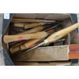 A SELECTION OF GOOD QUALITY WOODWORKING TOOLS to include turner's chisels