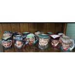 TWELVE VARIOUS ROYAL DOULTON INTERMEDIATE SIZED CHARACTER JUGS