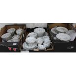 THREE BOXES CONTAINING AN EXTENSIVE JAPANESE SONE CHINA PORCELAIN TEA & DINNER SERVICE