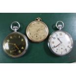 THREE POCKET WATCHES VARIOUS appertaining to the military