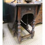 A TITCHMARSH & GOODWIN BRANDED GATELEG TABLE sold together with T & G literature